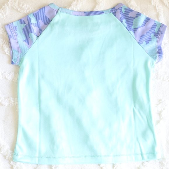 Summer Tie Dye Rainbow Ruffle Long Sleeve Swim & Athleticwear Top | 2pc Bundle - Picture 15 of 16
